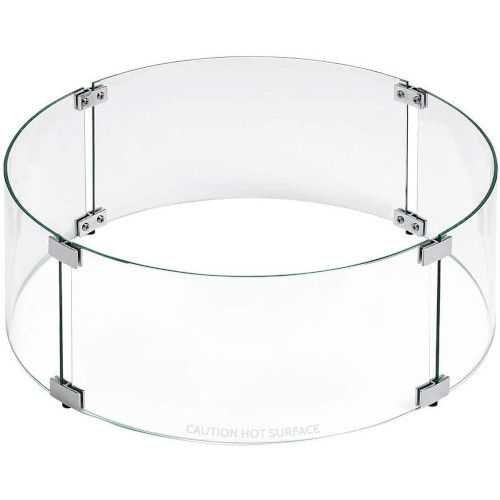 Fire Pit Wind Guard Glass Shield